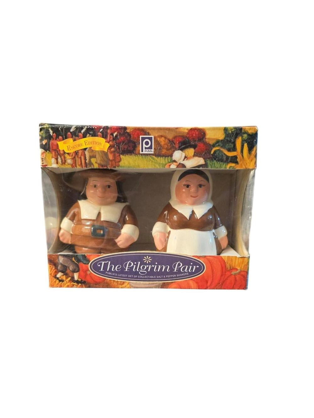 Publix The Pilgrim Pair Salt and Pepper Shakers - Encore Edition